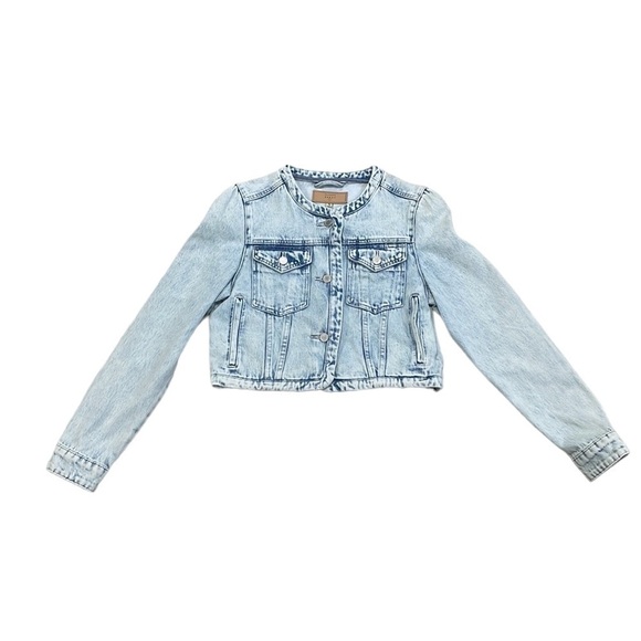 Blank NYC NWT Cropped Jacket Light Acid Wash Blue Denim Size Small - Picture 4 of 16